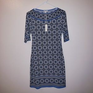 Print shift dress